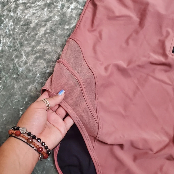 Swimsuits For All Half Front Zip One-Piece Swimsuit - Picture 3 of 9